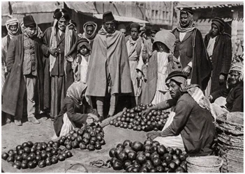 Obstmarkt in Bagdad, Irak, 1925