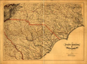 633.600. LC Civil War Maps (2. Aufl.), 305a.4 Allgemeine Karte. Die bei der Erstellung der Karte verwendeten Behörden sind unter dem Titel aufgeführt. Staatsnamen, Grenzen und Eisenbahnen sind in Rot überdruckt. Beschreibung aus veröffentlichter Bibliograp