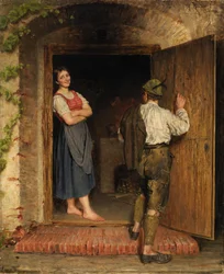 Zeichnung auf Tür, 1887