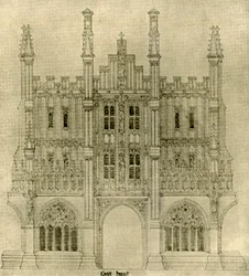 Architektonische Zeichnung: Ostfront, 1833-1834, 1906