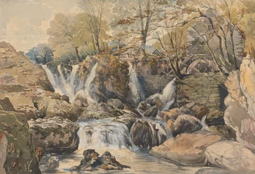 Wassermühle und Wasserfälle
