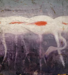 Weiße Flamingos, Studie für das Buch Concealing Coloration in the Animal Kingdom, ca. 1905-1909