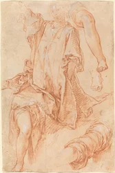 Studien von Beinen und Draperie [recto]