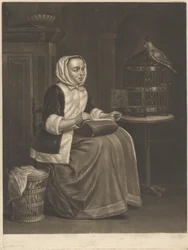 Frau beim Nähen