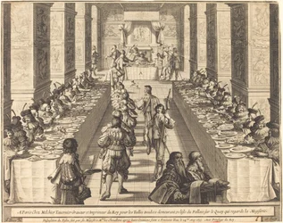 Bankett des Königs für die neuen Ritter