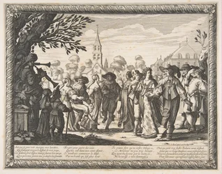 Tanz auf dem Dorfplatz, ca. 1633