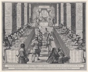 Anordnung des Festmahls, aus "Der Orden des Heiligen Geistes"