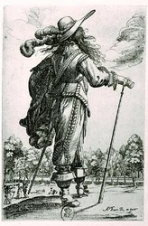 Männliche Kostümillustration (Gravur)