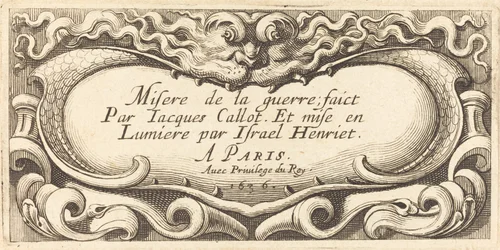 Titelseite für Callots "Die kleinen Elendigkeiten des Krieges"