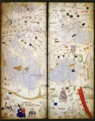 Katalanischer Atlas, Blätter 7 und 8, 1375