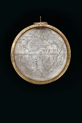 Zwei außergewöhnliche terrestrische und himmlische Globen, unterstützt von Herkules und Atlas, Augsburg, 1697-99