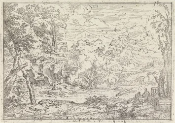 Landschaft mit Ruinen