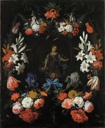 Blumengirlande, ca. 1675
