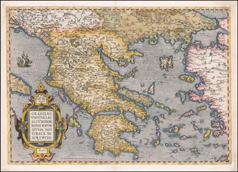Karte von Griechenland und der Ägäis, 1584