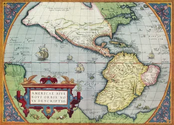 Amerika oder die Neue Welt: Aus dem Theatrum Orbis Terrarum von Abraham Ortelius, 1570, 1570, 19