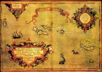 Karte der Azoren von Abraham Ortelius