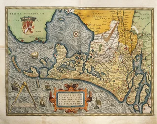 Karte der Niederlande, aus Theatrum Orbis Terrarum von Abraham Ortelius