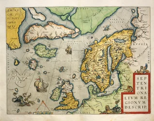 Karte von Nordeuropa, aus Theatrum Orbis Terrarum von Abraham Ortelius