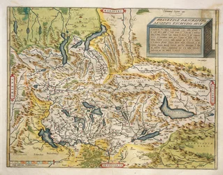 Karte der Schweiz, aus Theatrum Orbis Terrarum von Abraham Ortelius