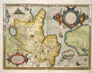Karte von Tartary, Nord-Zentralasien, aus Theatrum Orbis Terrarum von Abraham Ortelius