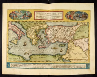 Karte des Römischen Reiches, Theatrvm Orbis Terrarvm, Abraham Ortelius, Antwerpen