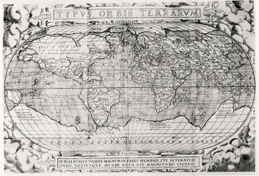 Typus Orbis Terrarum, Weltkarte, 1577