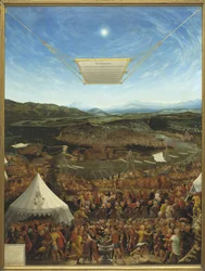 Mucius Scaevola vor Porsenna, von Abraham Schopfer