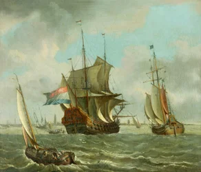 Schiffe vor Amsterdam