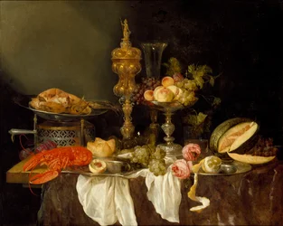 Stillleben mit Hummer und Truthahn, um 1653