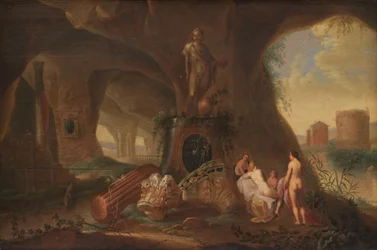 Nymphen in einer Grotte
