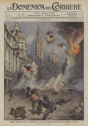 Agonie und Fall von Antwerpen, Bombardierung der Stadt durch die Deutschen, die sie am 9. dieses Monats besetzten