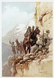 Alpine Artillerie - Kurier Sonntag (Farbdruck)