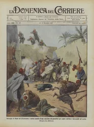 Schlacht von Henni am 26. November, kühner Angriff auf ein Haus durch die Grenadiere, um zu treffen