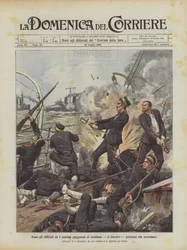 Wie sich japanische Offiziere und Matrosen das Leben nehmen, Harakiri, anstatt sich zu ergeben