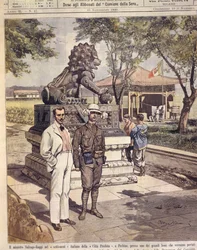 Titelbild von Touristen in der Verbotenen Stadt; Peking, China