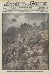 Nach der letzten Offensive auf dem Karst, die Bergung der von den Österreichern in den Dolinen zurückgelassenen Kanonen