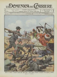 Heldentaten, Sergeant Lorenzi der Alpini stirbt in Derna zusammen mit dem Offizier