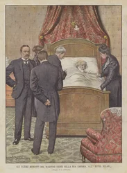 Die letzten Momente des Meisters Verdi in seinem Zimmer im Hotel Milan