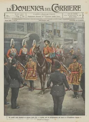 Die königlichen Herolde bitten um Einlass in die City von London zur Proklamation des neuen