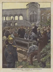 Die Beerdigung von Verdi in Mailand, die Beisetzung auf dem Monumentalfriedhof