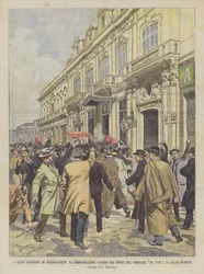 Die schweren Unruhen in Buenos Aires, die Demonstration gegen die Büros der Zeitung El Pais in der Calle Florida