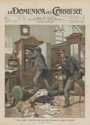 Die schrecklichen Dramen, Ermordung des Kassierers der Bank von Montreux zur Plünderung des Tresors