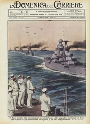 Der Duce beobachtet die Marineübungen des Jahres XII, ein großartiges Schauspiel der Stärke