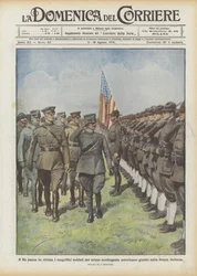 Der König Inspiziert Die Prächtigen Soldaten Des Ersten Amerikanischen Kontingents, Das An Der Italienischen Front Ankam