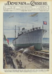 Der Stapellauf eines Kreuzers