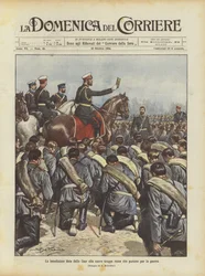 Der Segen des Zaren für die neuen russischen Truppen, die in den Krieg ziehen
