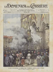 Die charakteristischen Feste, die Zeremonie der Palombella vor dem Dom von Orvieto