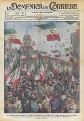 Die großartigen Demonstrationen in Fiume zur Annexion an Italien