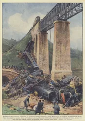 Am Tag nach dem kommunistischen Anschlag auf den Schnellzug Budapest-Wien bei Biatorbagy, Ungarn