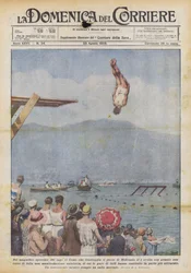 Im herrlichen Spiegel des Comer Sees vor dem Dorf Moltrasio fand statt